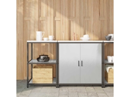 Vidaxl Conjunto De Armazenamento De Cozinha Hattem 2 Pcs Prateado