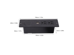 Laxiscreed Extensão Elétrica 5 Em 1 Com Carregador Sem Fios 15w Para Casa E Escritório