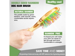Escova para Cães para Tosa Escova para Gatos para Pelos Longos e Curtos Removedor de Pelos e Massagem Suave para Cães Bambu Natural… JEDBESETZT