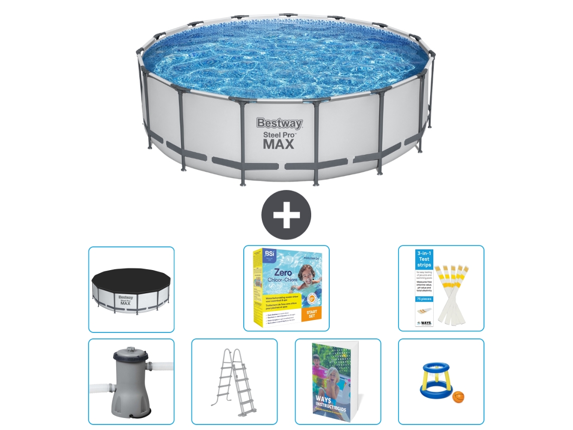 Bestway Piscina Bestway Steel Pro Max Redonda - 488x122 Cm - 8-peças S529