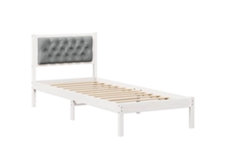 Estrutura da Cama com Cabeceira Cinzento Claro 75x190 cm MAISON EXCLUSIVE