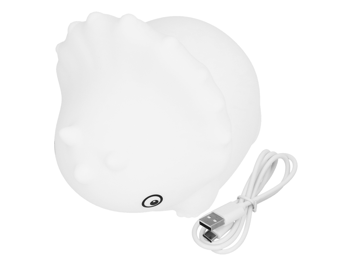 Luz Noturna Led Dinossauro Silicone Controle Tocado Usb Presente