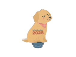Calendário de Mesa com Base 2026 MR. WONDERFUL Dog Lendar