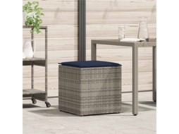 Vidaxl Caixa De Almofadas Cinzeto 50 X 50 X 50 Cm Vime Pe