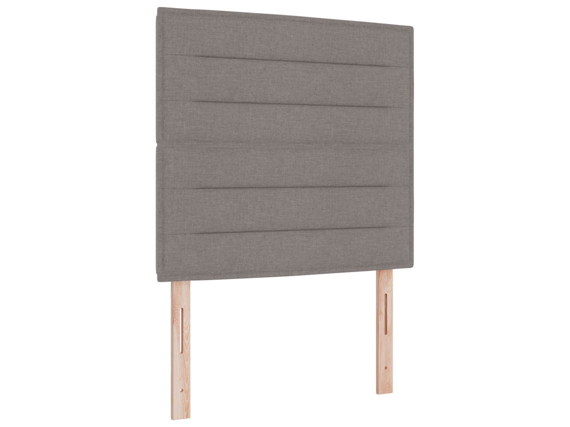 Colchão De Molas Pocket Com Capa Zíper Vidaxl Castanho-acinzentado Tecido (90x200 Cm)