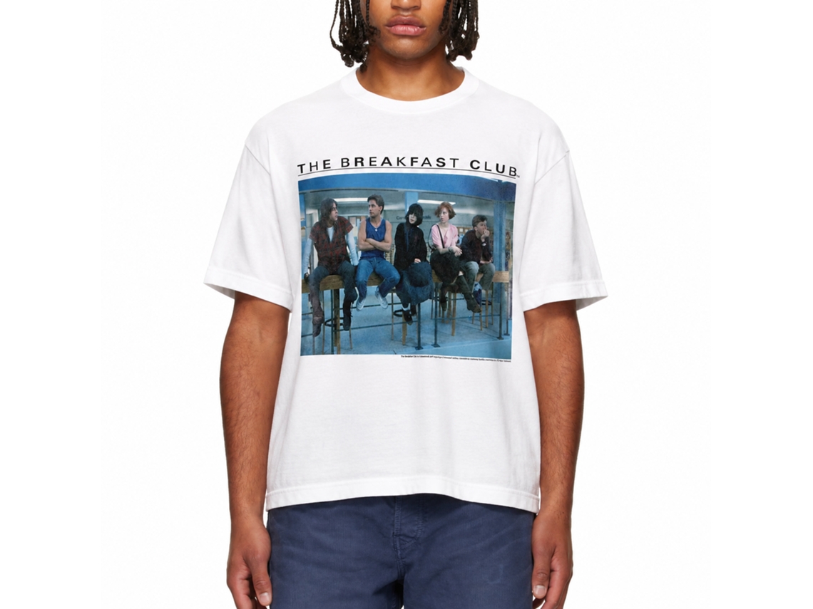 Rockinstone Breakfast Club Movie Posted Up White Adult T-shirt Size:m