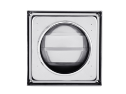 Tampa de ventilação quadrada Brilvibera, prática, em aço inoxidável resistente à ferrugem.