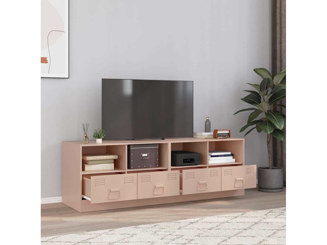 Vidaxl Móveis De Tv 2 Pcs 67x39x44 Cm Aço Rosa