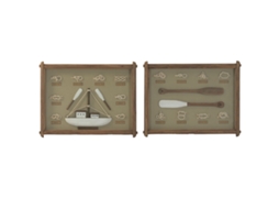 Pintura Home Esprit Bege Natural Nó 59 X 4 X 45 Cm (2 Unidades)