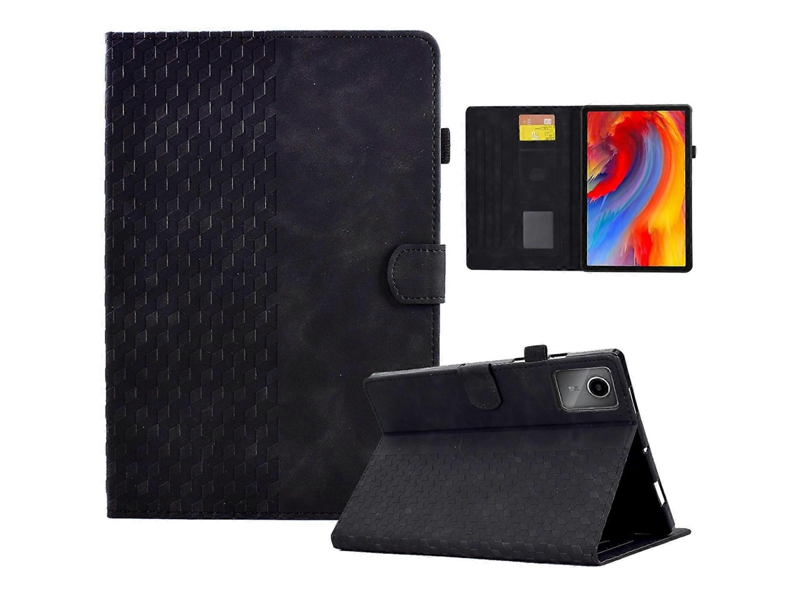 Capa A5 para Lenovo Tab M11 Xiaoxin Pad 11 2024 Tablet com painel impresso e função de despertar/repouso automático, preta Hengrongshen