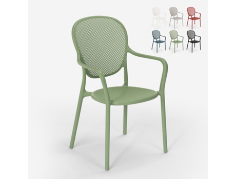 Cadeira de design moderno para bar restaurante de cozinha ao ar livre em polipropileno Clara