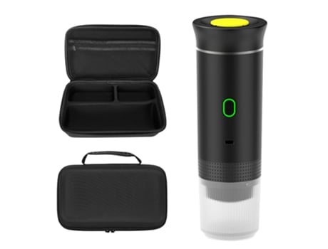 Máquina De Café Portátil, Máquina De Café Em Cápsulas 3 Em 1, Autoaquecimento/infusão A Frio Com Bolsa De Armazenamento Eifson (preta)