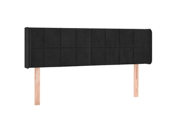 Headboard, Headboards Vidaxl Preto Veludo (147 X 16 X 78/88 Cm)
