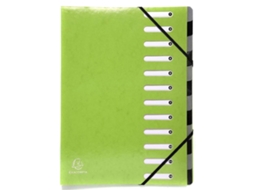 Separador EXACOMPTA (A4 - Cartão - Verde - 12 Secções)