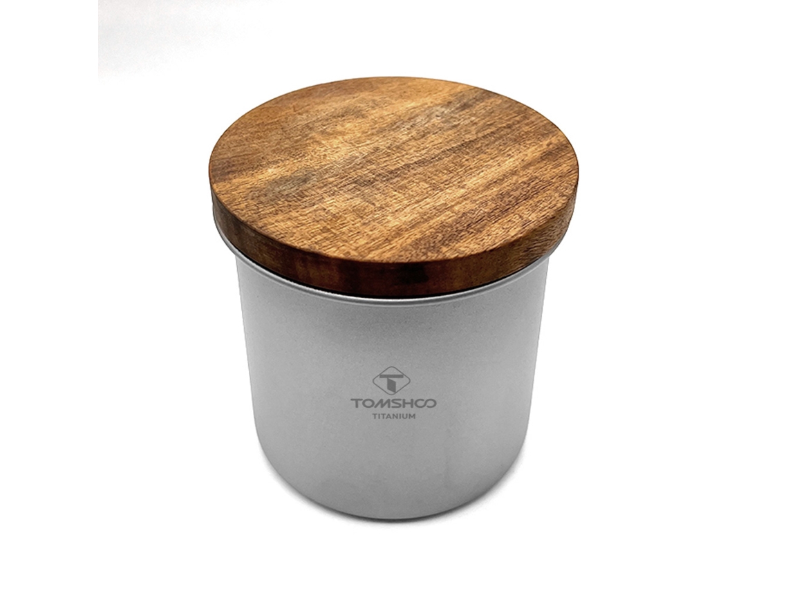 Recipiente Airtight de Café com Tampa de Madeira 125g