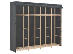 Vidaxl Roupeiro 200x40x170 Cm Tecido Cinzento