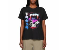Rockinstone Horror Movies Fangs And Photo Jpn Text Black Adult T-shirt Size:m