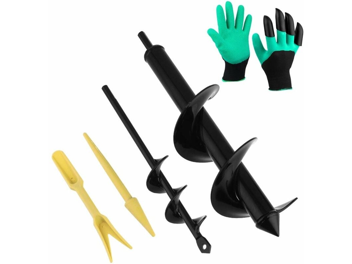 Jogo de Ferramentas de Jardinagem 3Pcs 4X22Cm 14Kg 8X30 55Kg Luvas de Algodão 1Pcs Amarelo