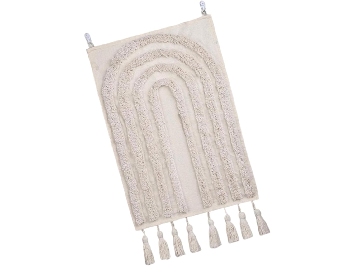 Tapeçaria Geométrica De Macramê Em Linho E Algodão Com Franjas Para Sala De Estar, Quarto, Escritório,