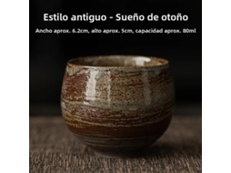 Xícara de Chá de Cerâmica Japonesa Feita À Mão, Estilo Retrô, Presente Artesanal Silencioso MDUG (estilo 1)