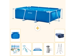 Intex Piscina Com Estrutura Retangular - 300x200x75 Cm - 8-peças S20060
