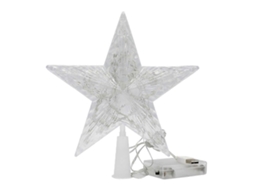 Enfeite De Árvore De Natal Com Luzes De Led Coloridas E Neve. Loja Olysi