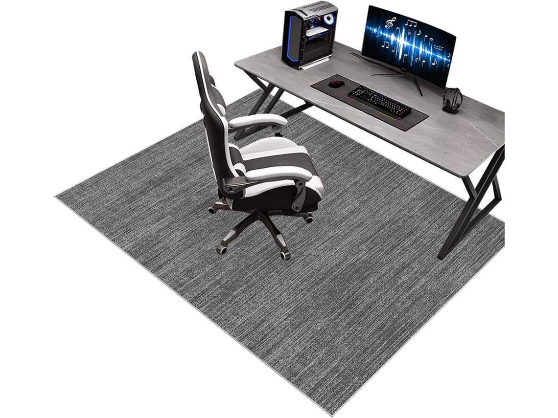 Tapete Cadeira Gamer Protetor Piso Escritório Antiderrapante 60 X 70 Cm Madeira (60 Cm),