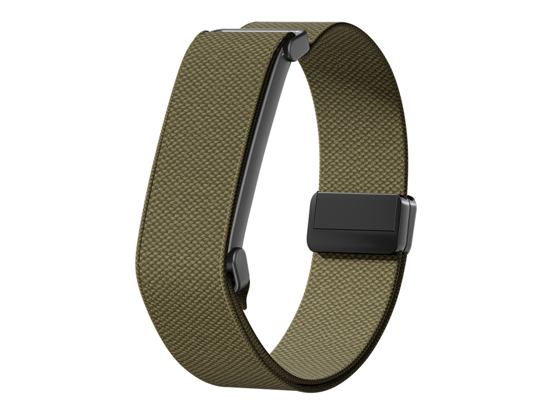 Pulseira Panoona Para Google Fitbit Air Pulseira Nylon Magnética Fecho Magnético Respirável Anti-suor Verde Militar