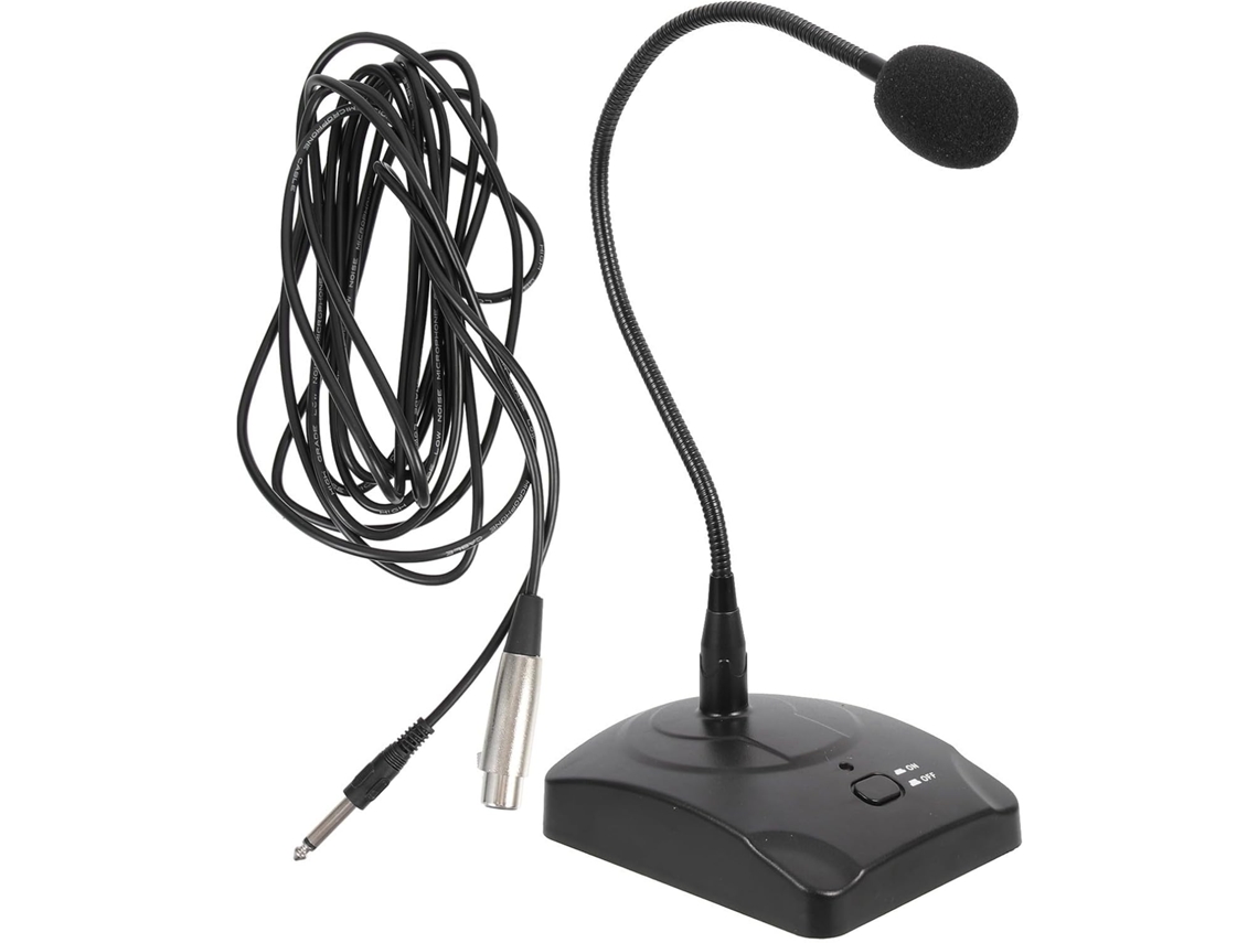 Microfone com fio SFUSHOS para reuniões, gravações, 5 polegadas, cabo de 12,7cm