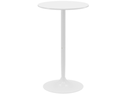 Mesa de Bar Redonda Mdf e Aço Cor Branco Ø60x102 cm Homcom