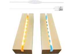 Suporte Retangular para Visor de 6 Polegadas, com Iluminação Led Retangular BRILVIBERA