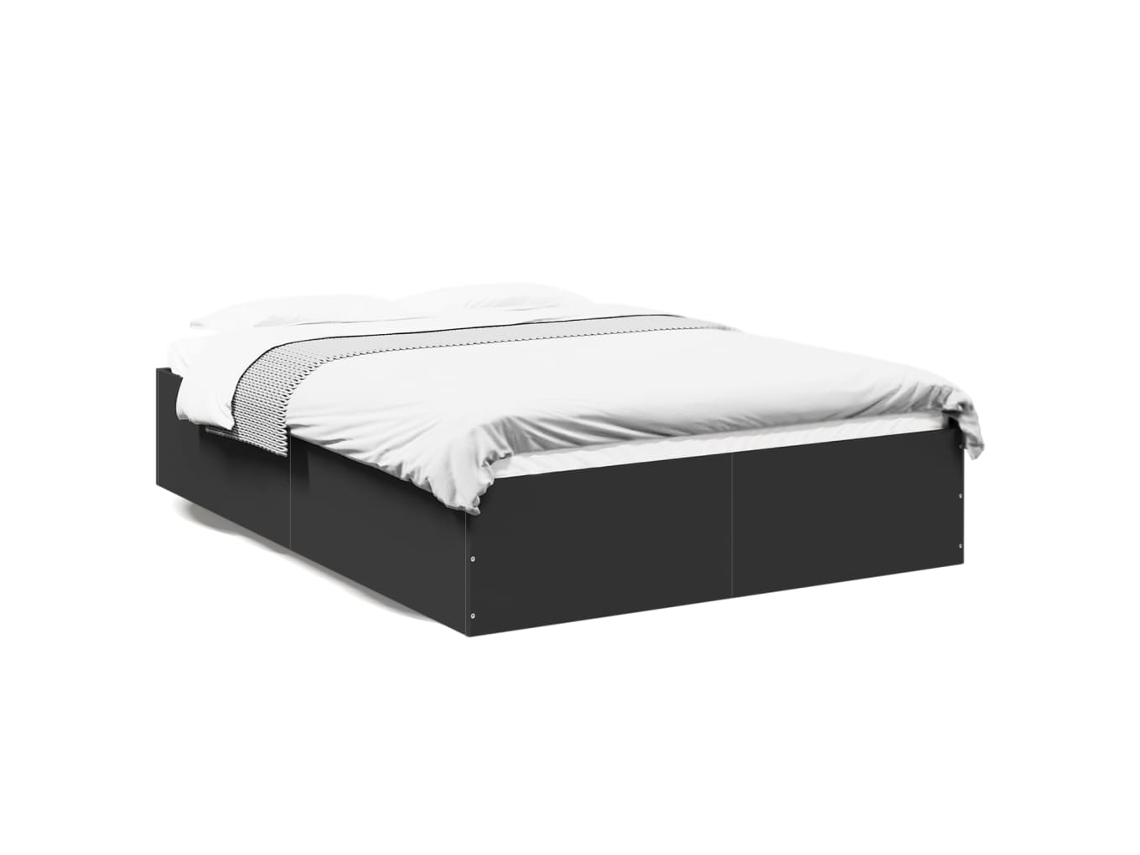 Estrutura de Cama Derivados de Madeira Preto MAISON EXCLUSIVE (135x190 cm)