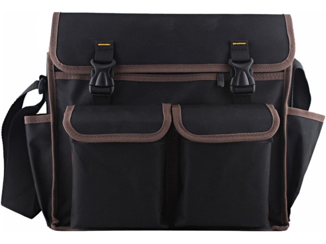 Bolsa para ferramentas de eletricista Magiclulu em lona Preta, multifuncional e organizada, com design durável, ideal para...