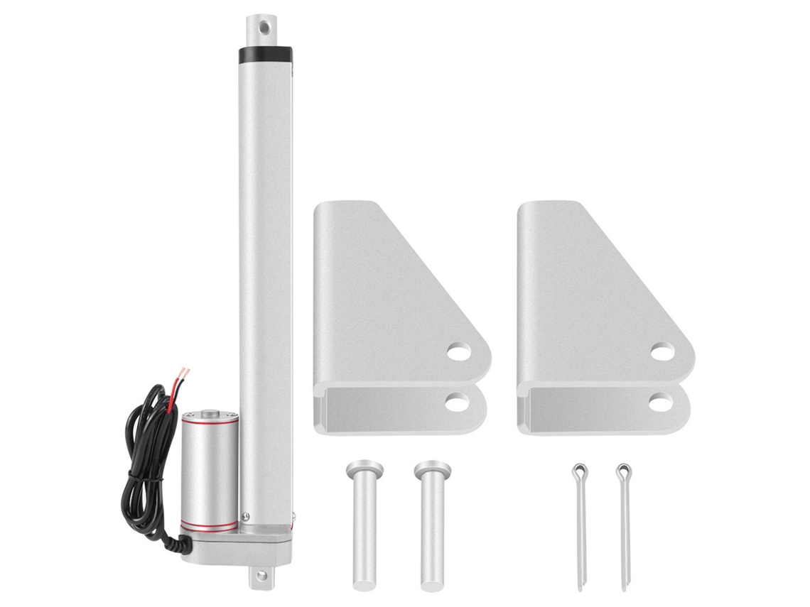 Atuador Linear Elétrico 12v 1000n Curso 200mm Motor De Elevação Com Suporte