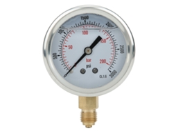 Medidor de Pressão Radial Aço Inoxidável 200bar 1/4bsp Y60 para Medição Residencial e Industrial