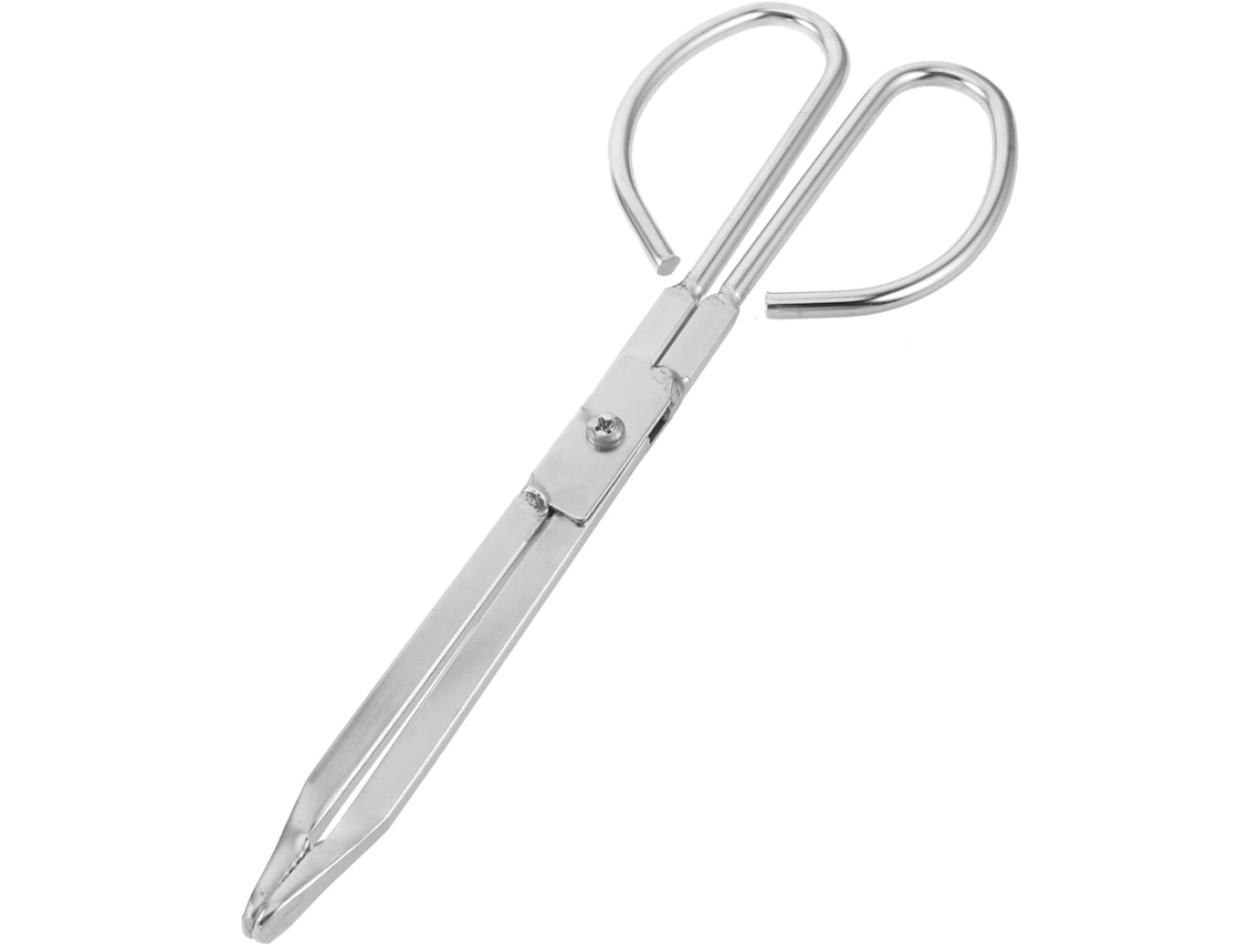 Pinça Para Lenha De Aço Inoxidável 28cm, Ferramenta Resistente Para Lareiras E Churrasqueiras, Pinça Multifuncional Para