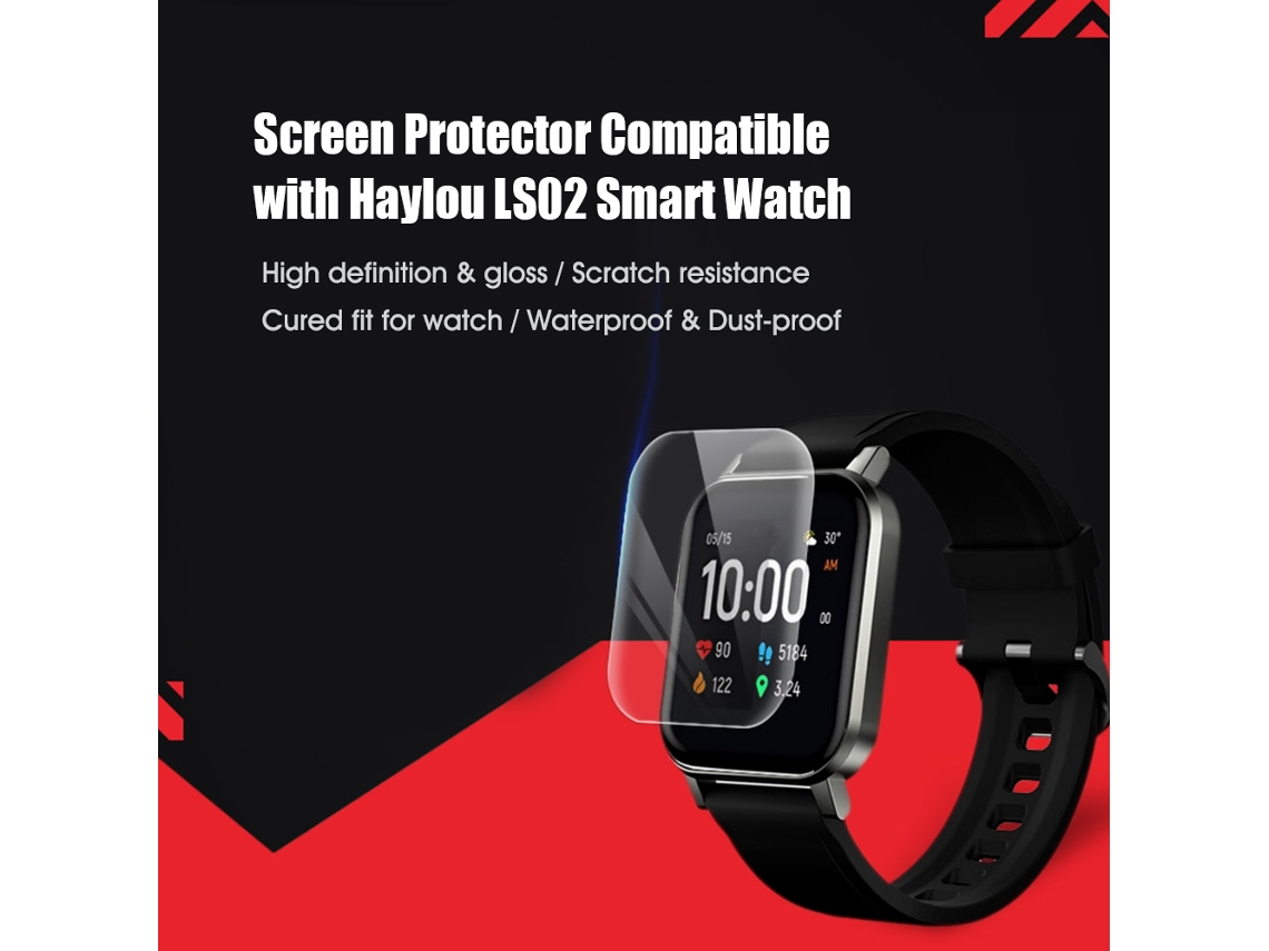 Mali protetor de Tela Compatível com Haylou Ls02 Smartwatch Filme Tpu Flexível Anti risco Hd Clara Auto curativa Sem Bolhas