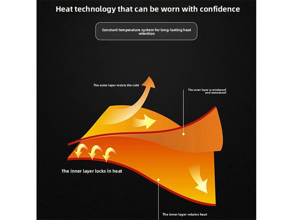 Preto Xl Tengoo Colete Aquecido Elétrico 26 Zonas Usb Temperatura Constante Inteligente Leve Sem Mangas
