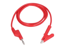 Fio de Teste com Clip Crocodilo Plugue Banana 4mm Vermelho J.70035 1 para Testes Elétricos