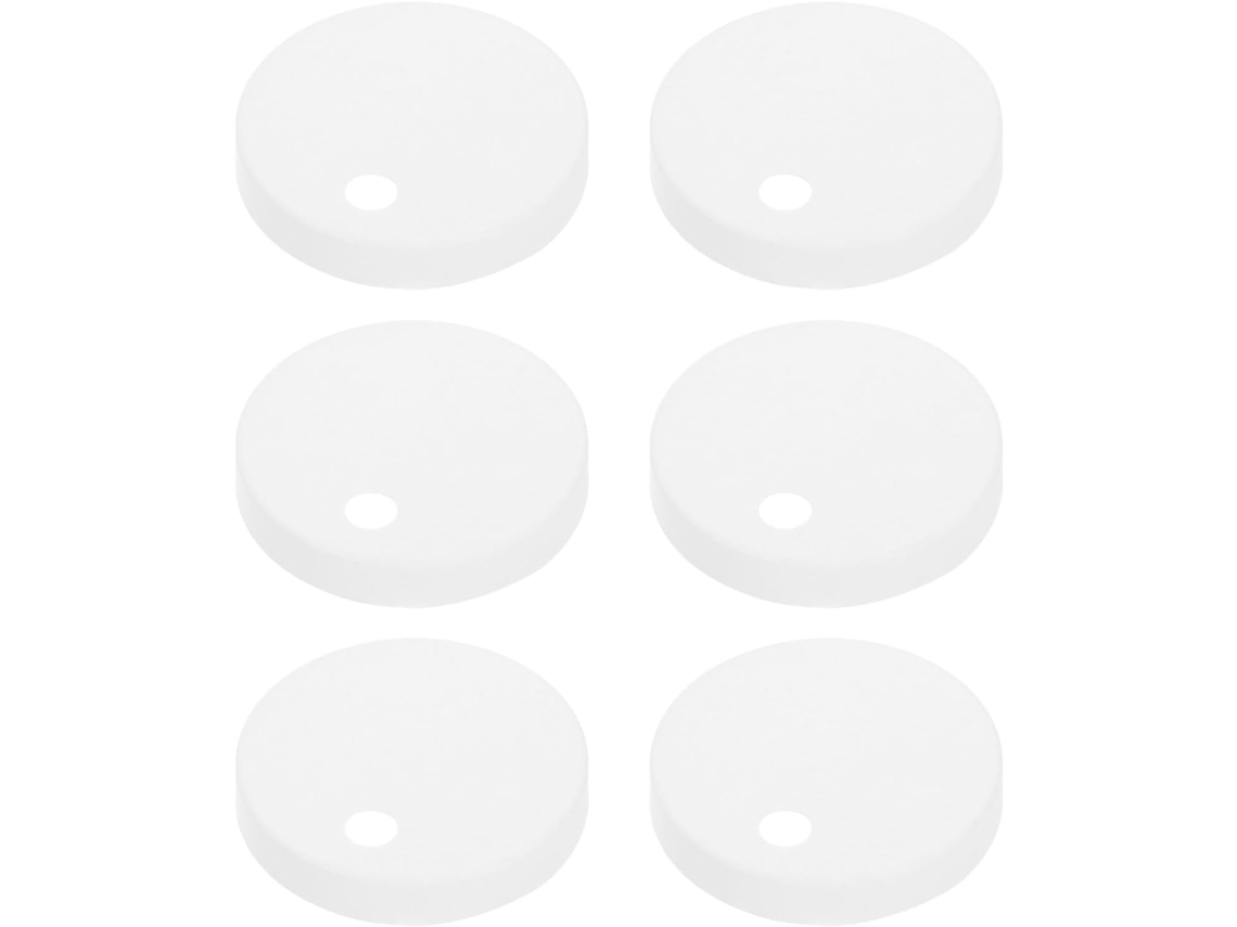 Conjunto De 6 Tampas Fuso Assento Sanitário Em Plástico Branco, 60mm, Tampas Decorativas Em Pvc Vaso Sanitário