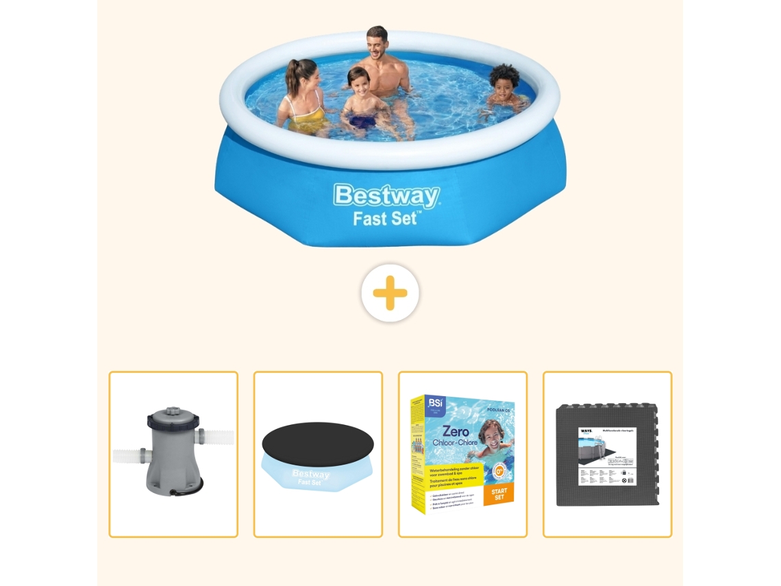 Bestway Piscina Bestway Fast Set Redonda - 244x61 Cm - 5-peças S259