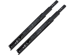 Corrediça Para Gaveta, Trilhos De Metal Triplos Para Cômoda, Aço Preto Texturizado Com Processo De Eletroforese, Trilho