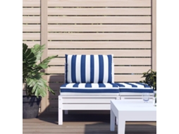 Vidaxl Almofadões P/ Paletes 2 Pcs Tecido Oxford Riscas Azul/branco