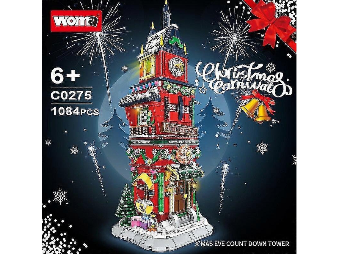 Rvore De Natal Papai Noel Rena Meia De Natal Casa Torre Blocos De Montar Cidade Casa De Inverno Carro De Natal Brinquedos Modelo Presentes Hengjian