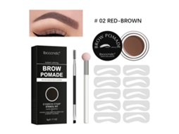 Kit De Estêncil De Carimbo De Sobrancelha Para Maquiagem De Sobrancelhas À Prova Dágua, Kit De Trio De Carimbo De Sobrancelha Com Aplicador D Ehstmind