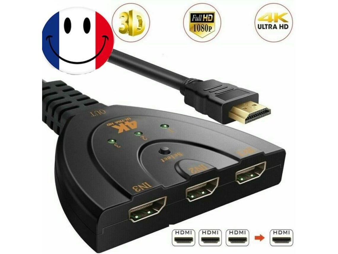 Detalhes Sobre Cabo Divisor Hdmi 3 Portas 1080p Multi Switch Switcher Hub Box Para Ps3 Xbox Dvd Isonix