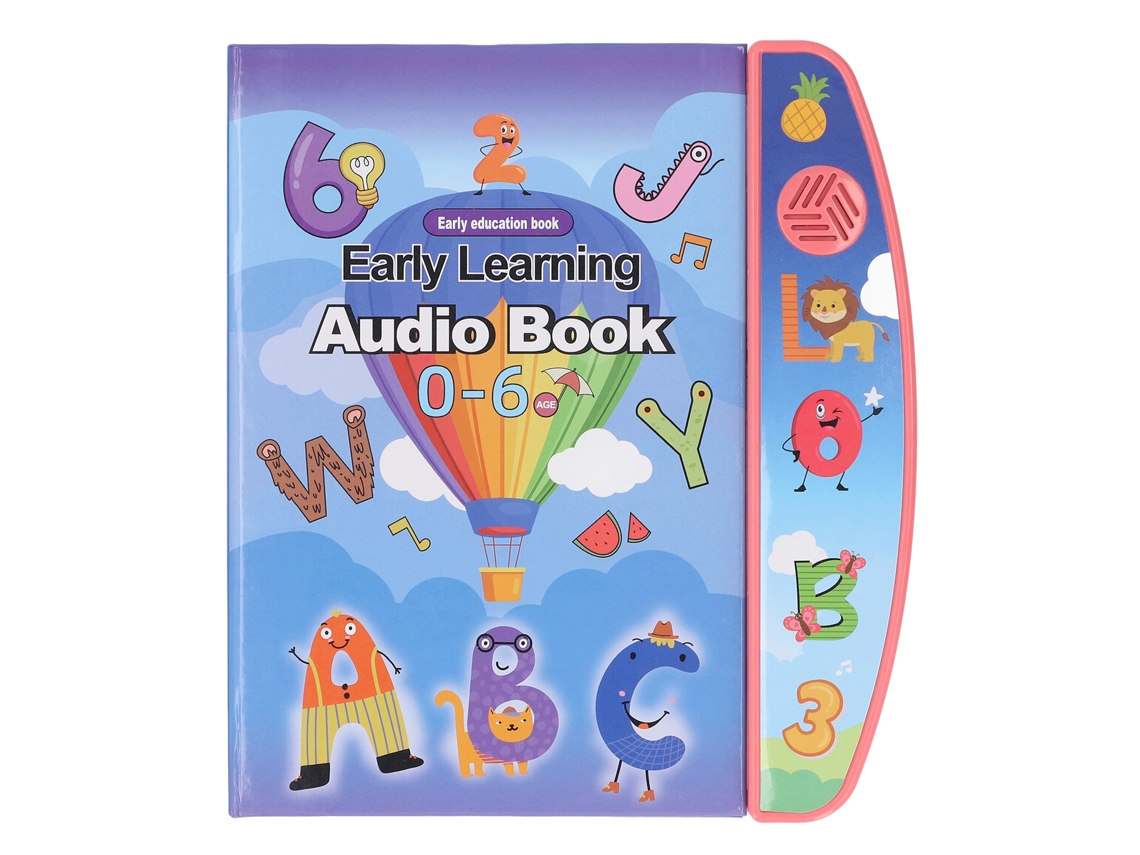 Ats livro Eletrônico Infantil com Sons Educatsivo Brinquedo Interatsivo para Crianças Pré escolares Aprendizagem de Idiomas Rosa