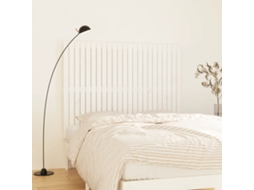 Vidaxl Cabeceira De Parede 146,5x3x110 Cm Madeira Pinho Maciça Branco