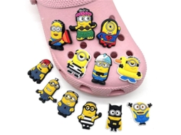 12pcs Charmes Para Sapatos Minions Meu Malvado Favorito Para Crocs Crianças Adultos Acessórios Diy