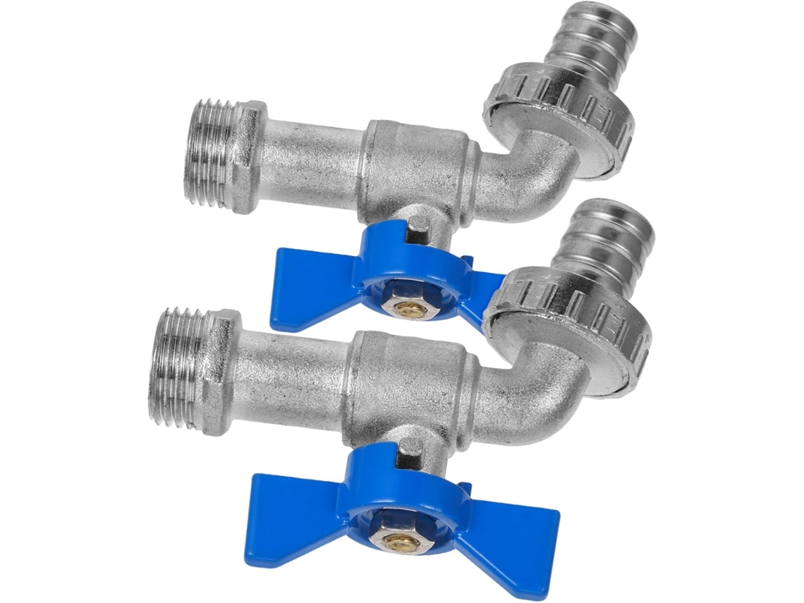 Conjunto De 2 Torneiras Externas Para Água Fria, Com Divisor